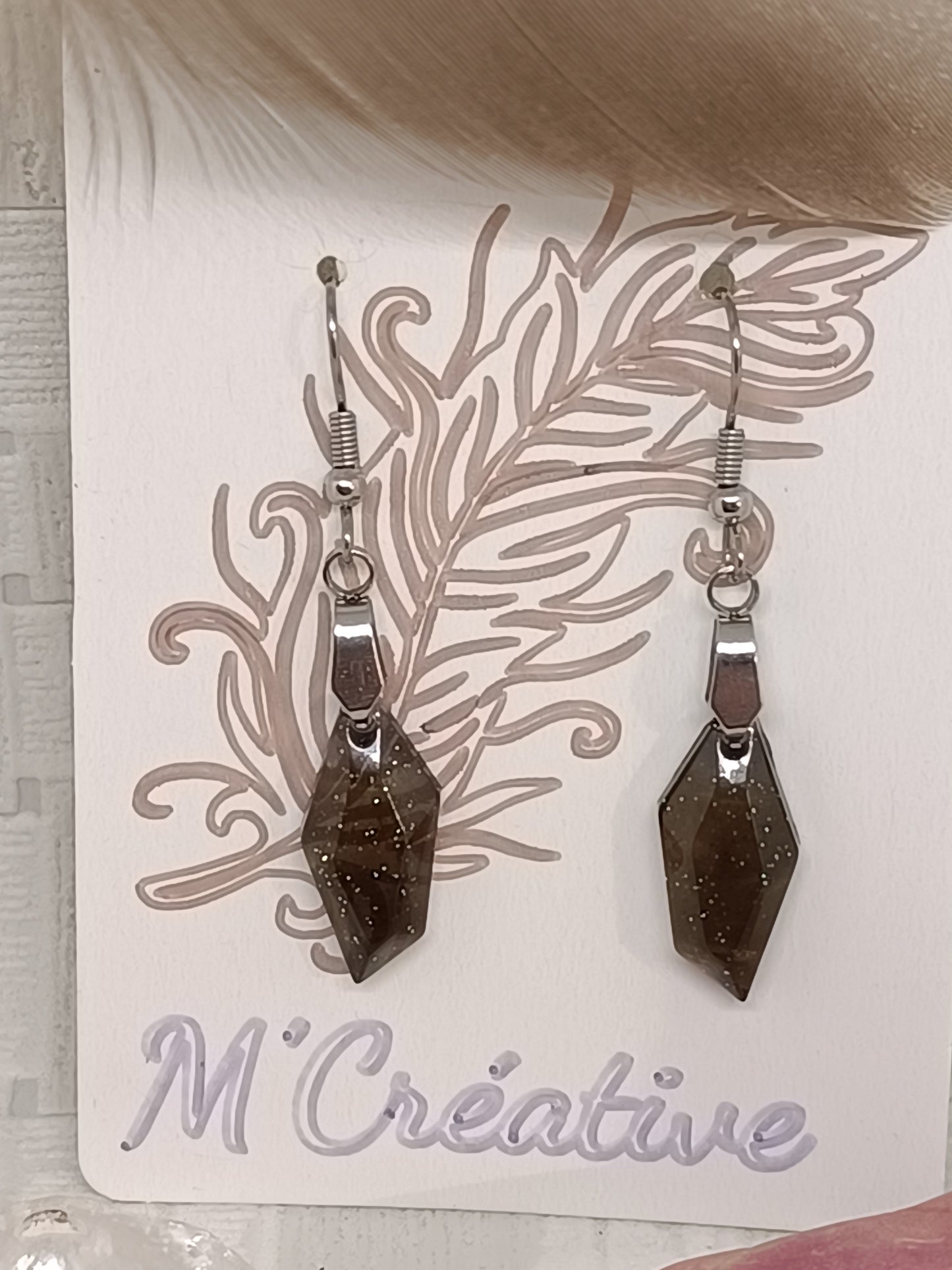 l'Elémentaire Noir transparent pailleté